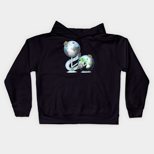 Demiboy And Aromantic Pride Potion Kids Hoodie by Qur0w